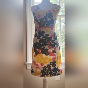 Boden cotton dress floral print size 2